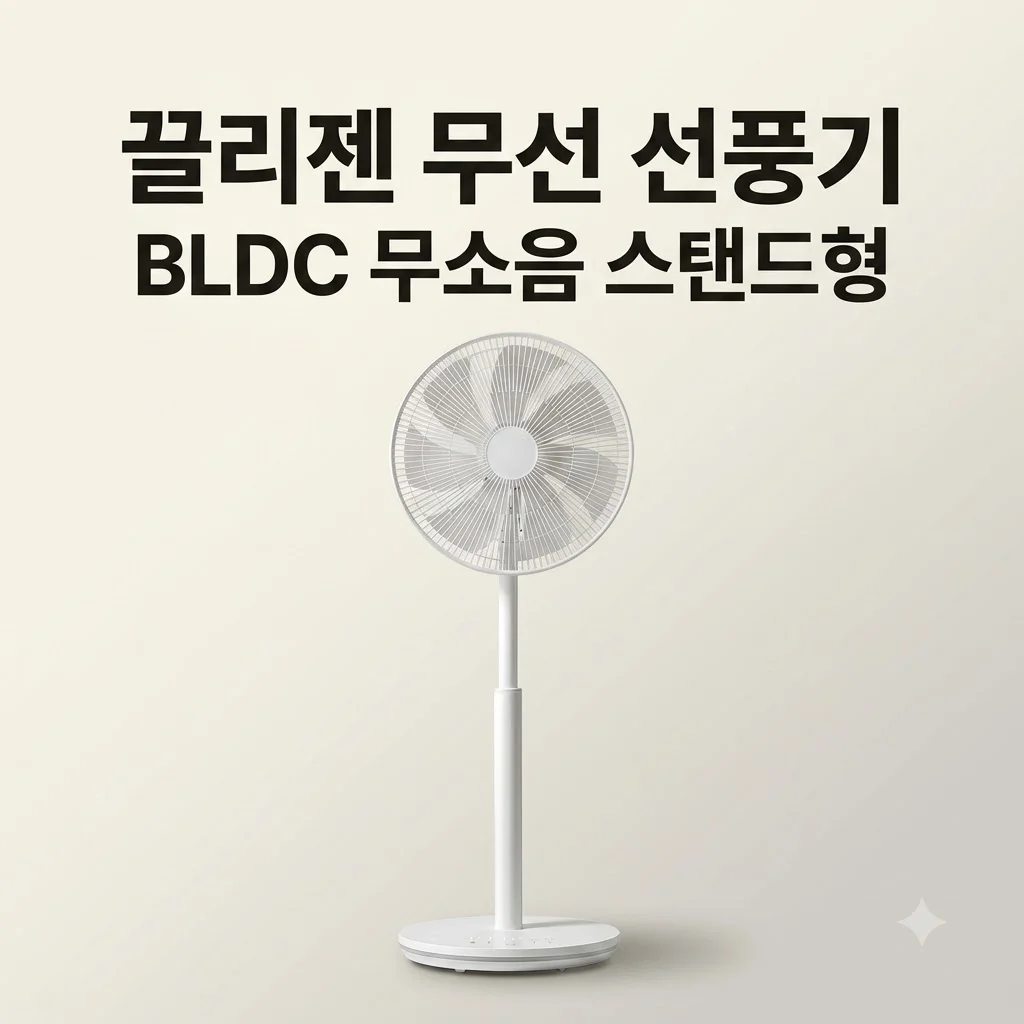 끌리젠 무선 선풍기 BLDC 무소음 스탠드형, 60시간 무선의 자유 (역대급 가성비)
