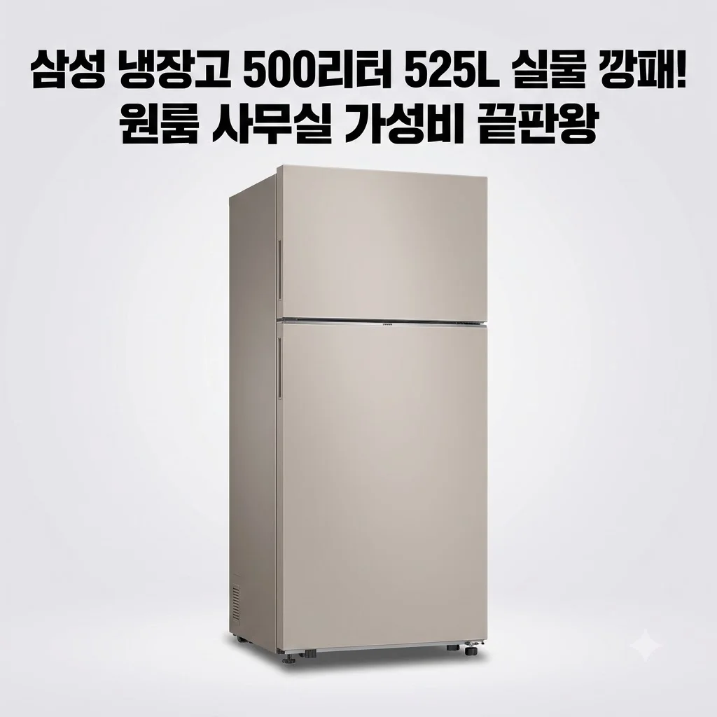 삼성 냉장고 500리터 525L 실물 깡패! 원룸 사무실 가성비 끝판왕