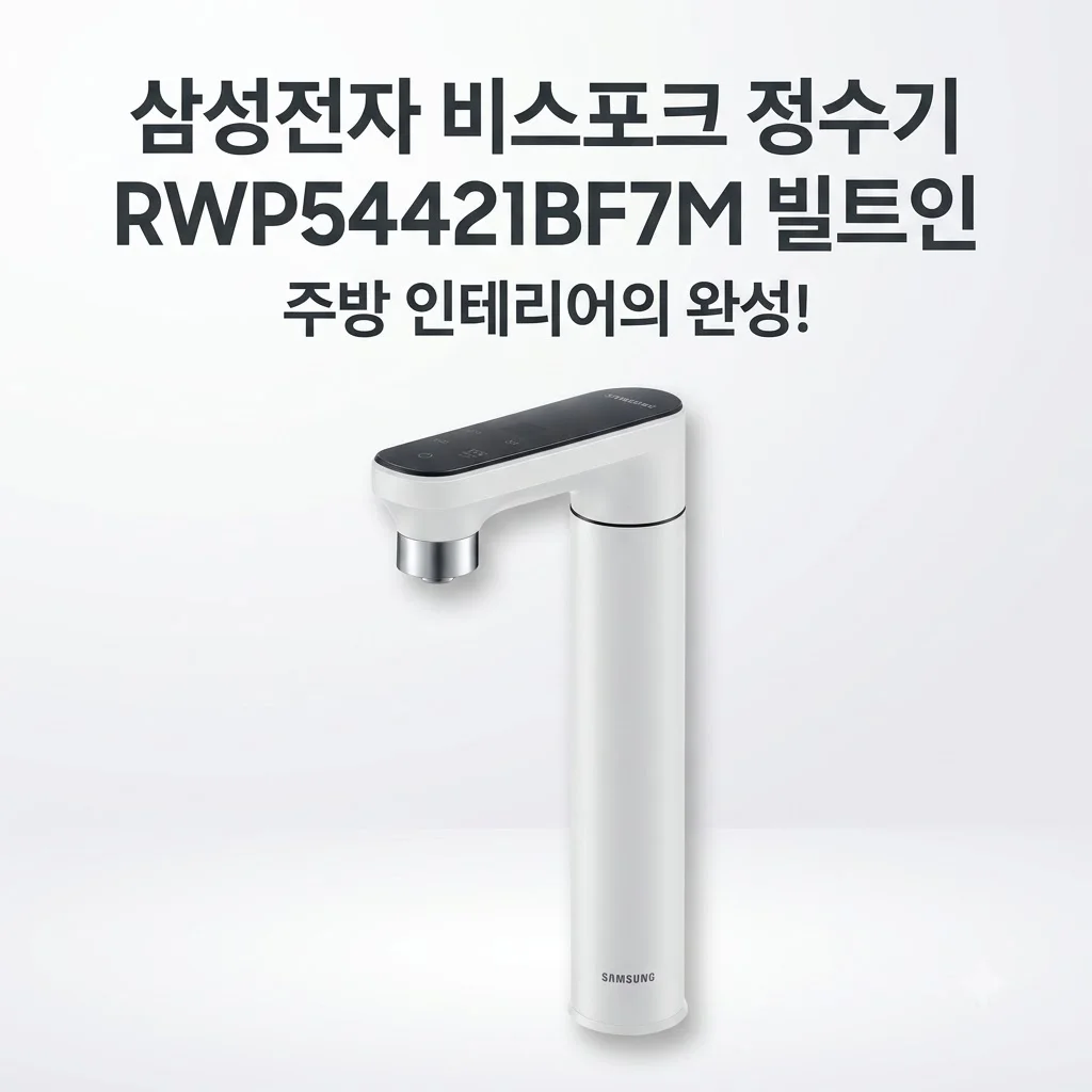 삼성전자 비스포크 정수기 RWP54421BF7M 빌트인, 주방 인테리어의 완성!