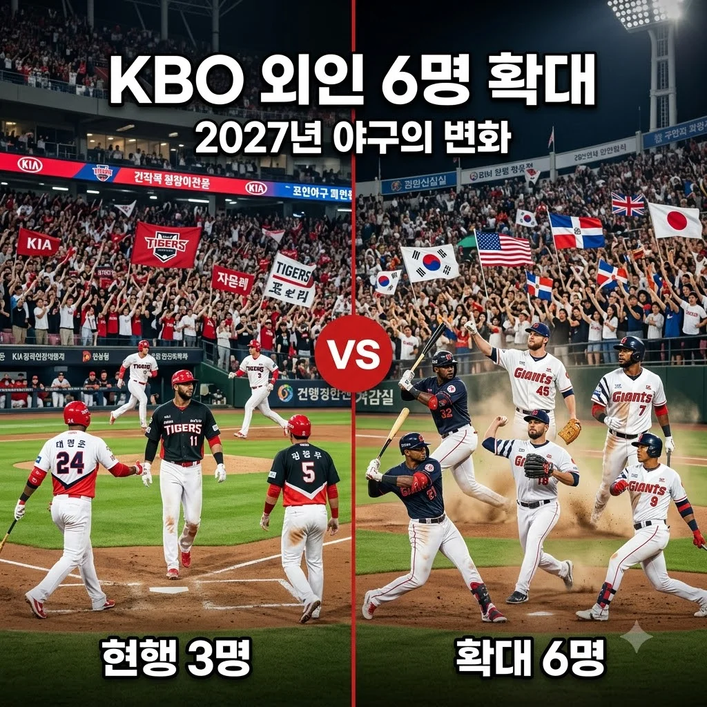 KBO 외국인 선수 6명 보유 검토 총정리! 2027년 도입 가능성과 반대 논란은?
