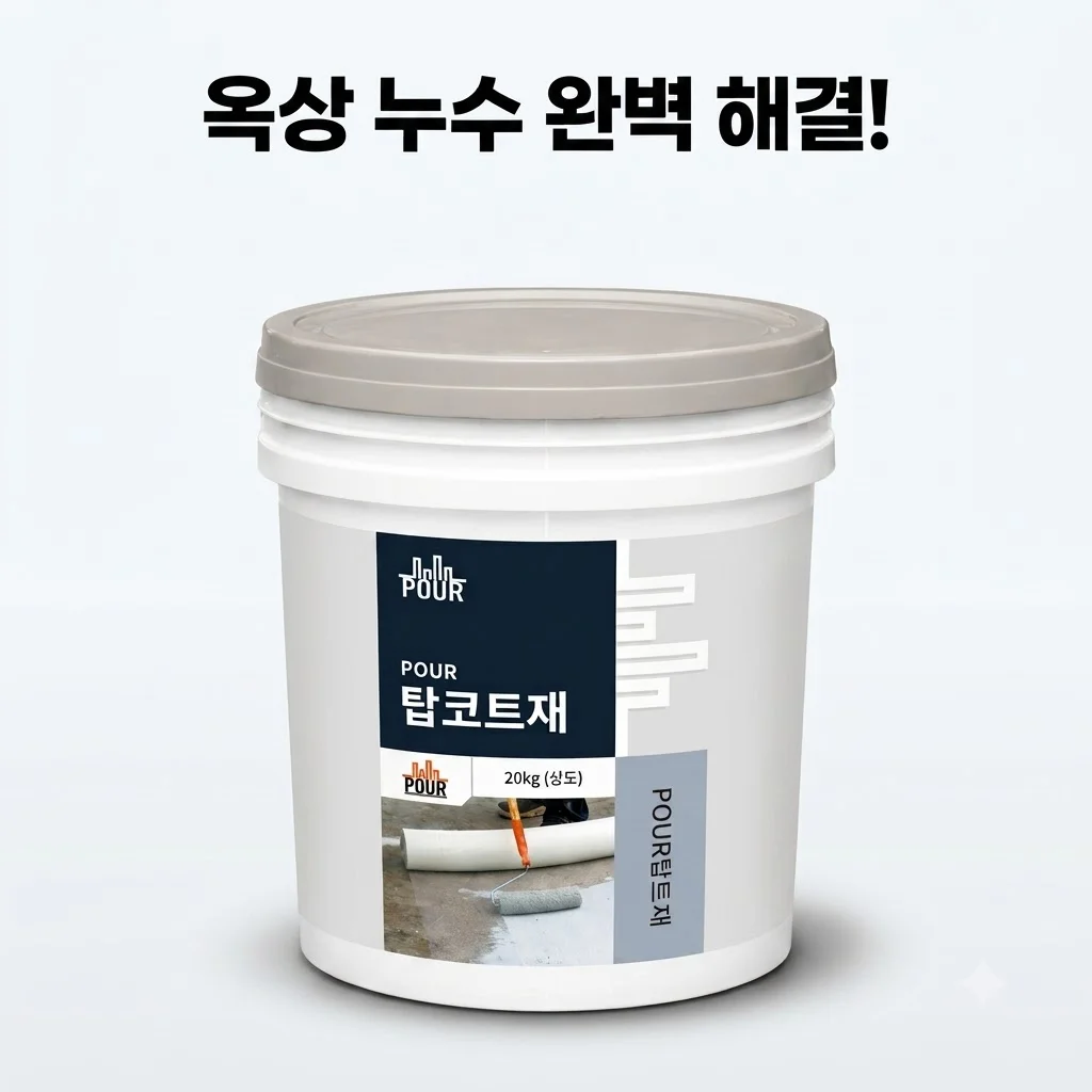옥상/지붕 셀프 상도 방수 POUR 탑코트재 20kg 누수 고민 끝