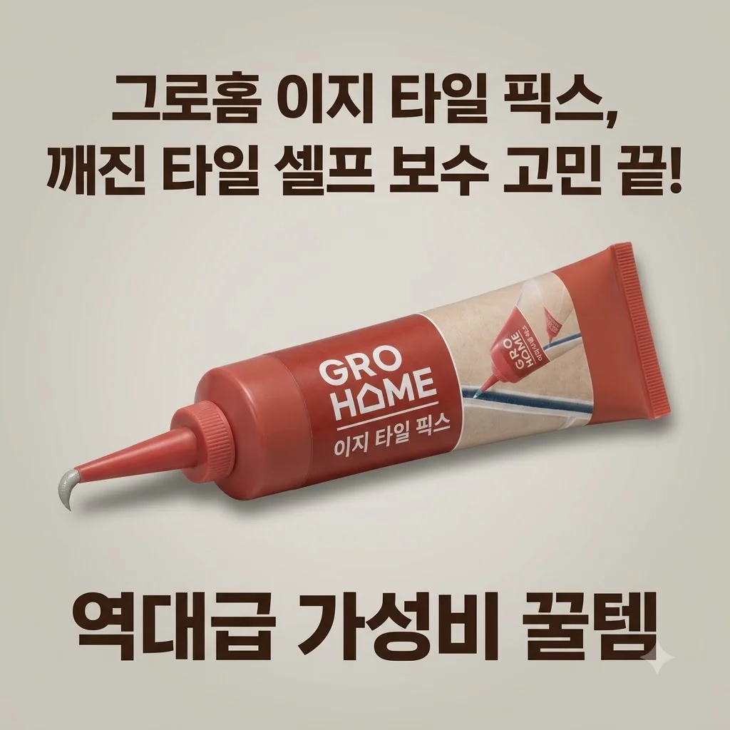 그로홈 이지 타일 픽스, 깨진 타일 셀프 보수 고민 끝! 역대급 가성비 꿀템
