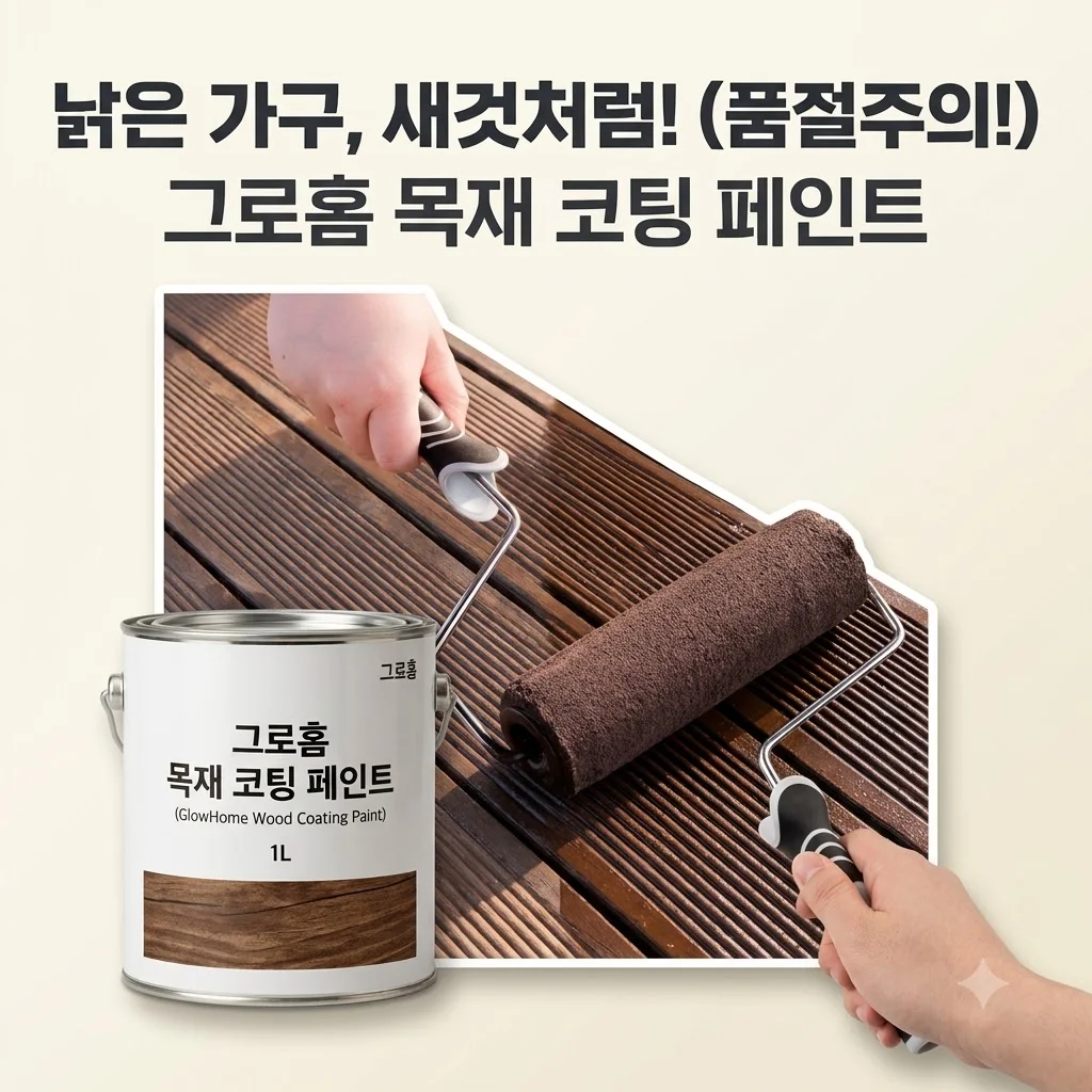 그로홈 목재 코팅 페인트 1L 품절주의! 낡은 가구 새것처럼 만드는 비밀