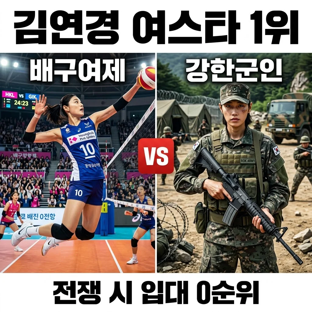 김연경 전쟁 시 입대 여스타 1위 선정! 압도적 카리스마 비결 분석