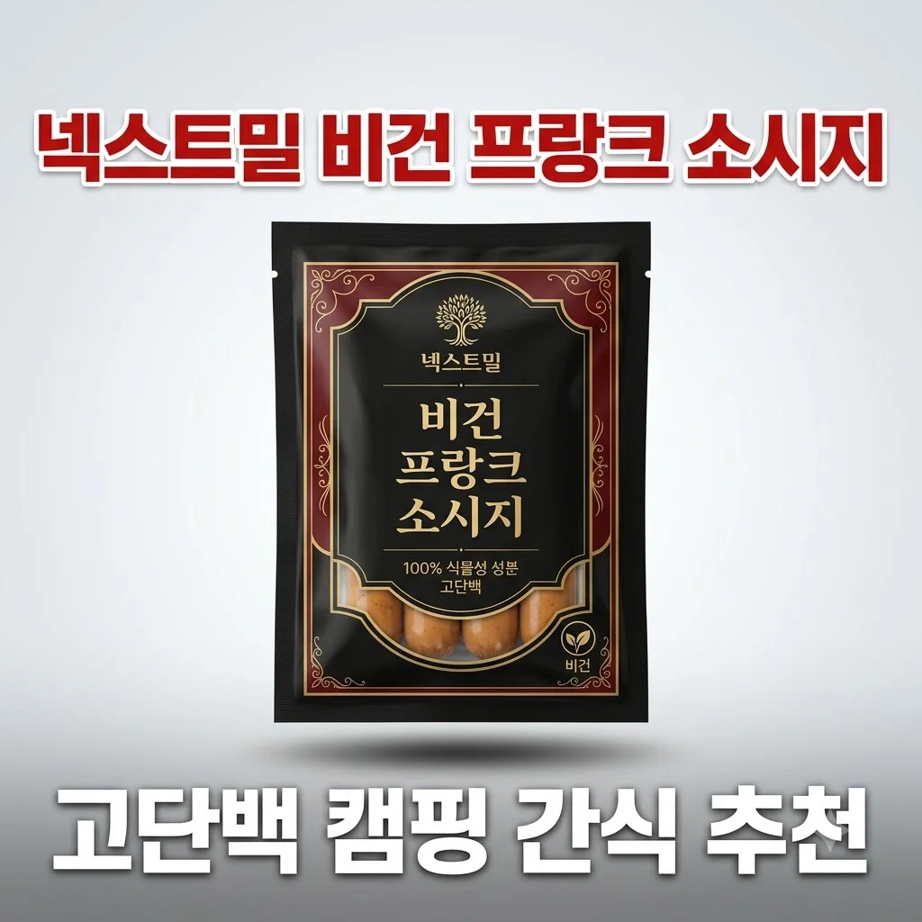 넥스트밀 비건 프랑크 소시지 고단백 식물성 캠핑 간식으로 추천
