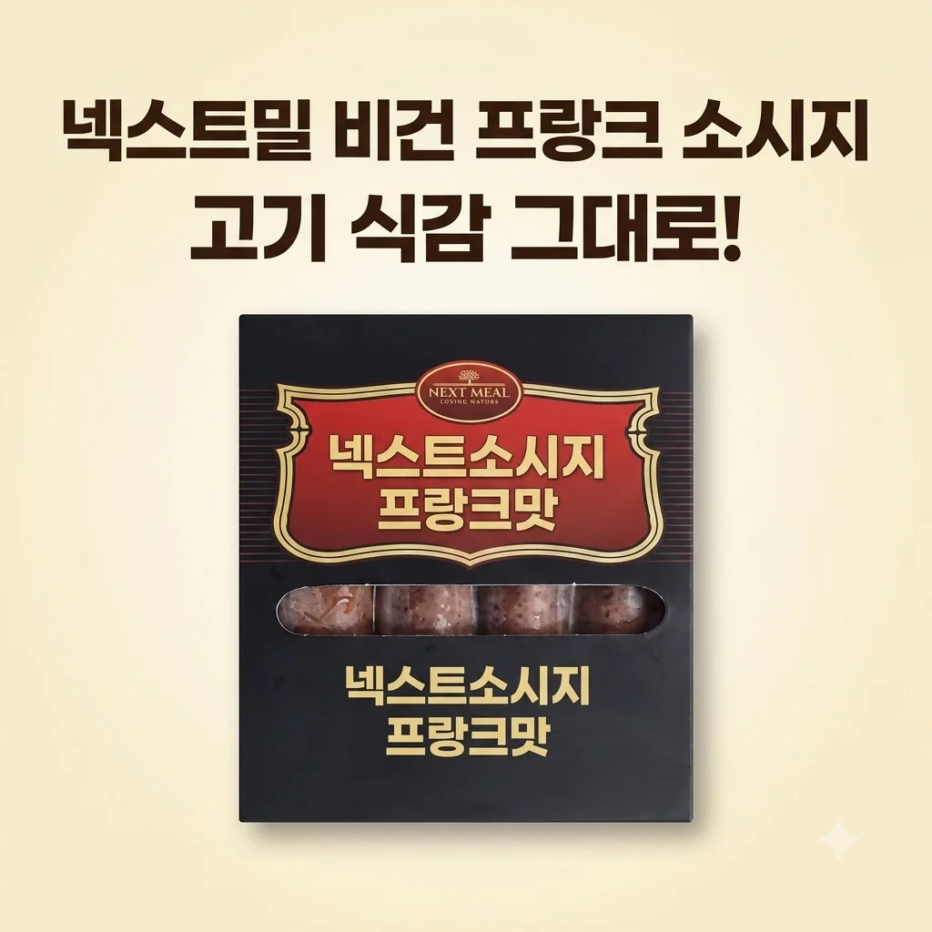 넥스트밀 비건 프랑크 소시지, 고기 식감 그대로 즐기는 고단백 식물성 식단 꿀템
