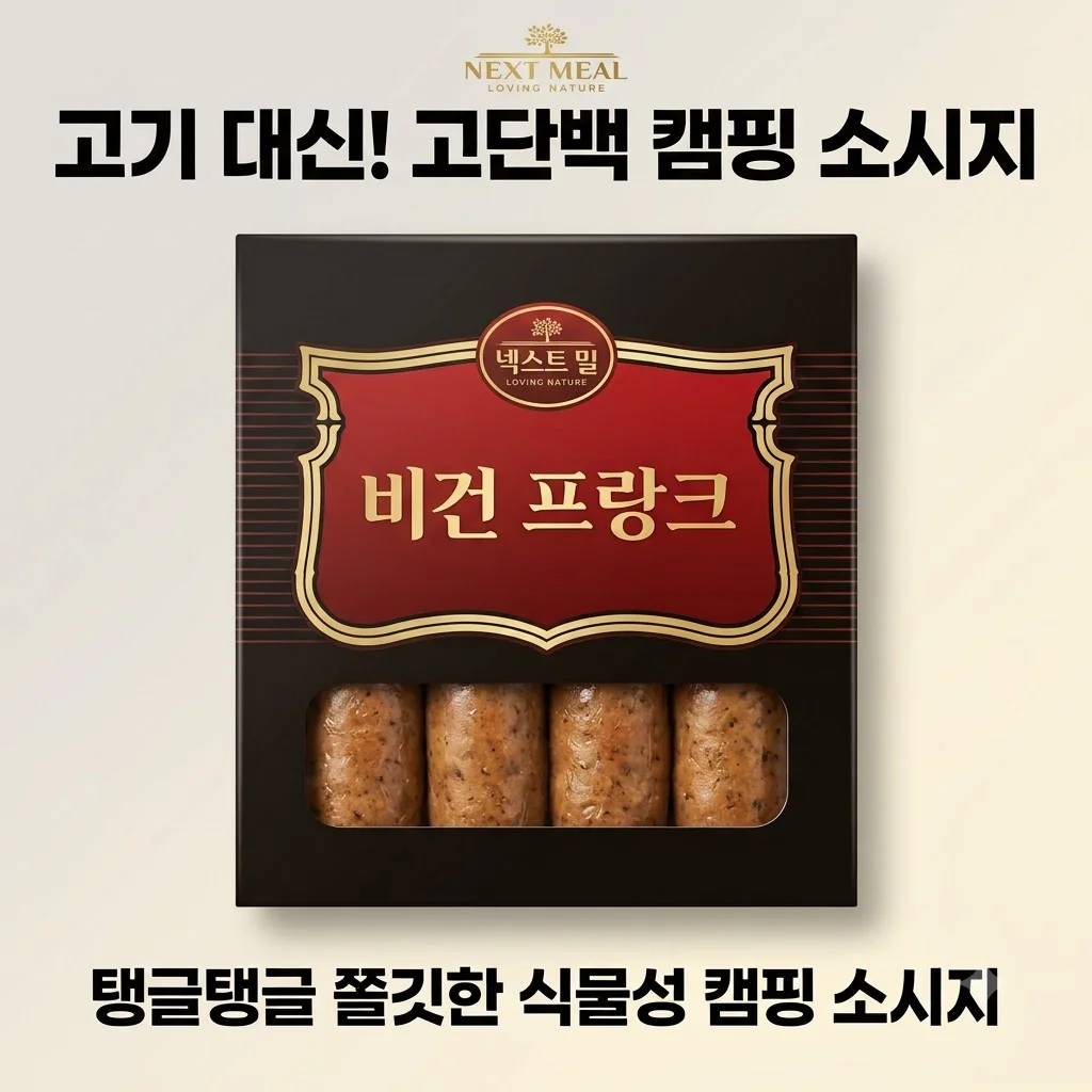 넥스트밀 비건 프랑크 소시지 고단백 식물성 캠핑 간식, 고기 대신 선택한 이유