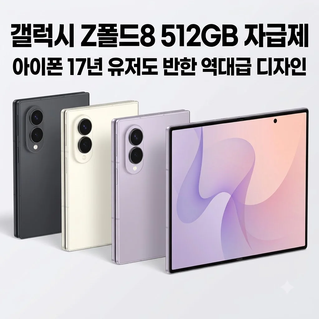 갤럭시 Z폴드8 512GB 자급제 SM-F971N 후기, 아이폰 17년 유저도 반한 역대급 디자인