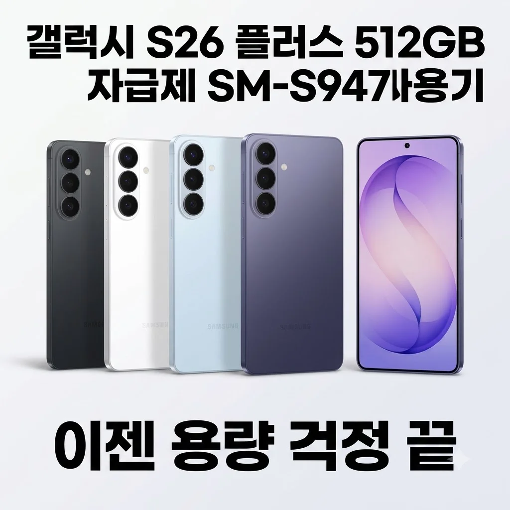 갤럭시 S26 플러스 512GB 자급제 SM-S947N 사용기, 이젠 용량 걱정 끝