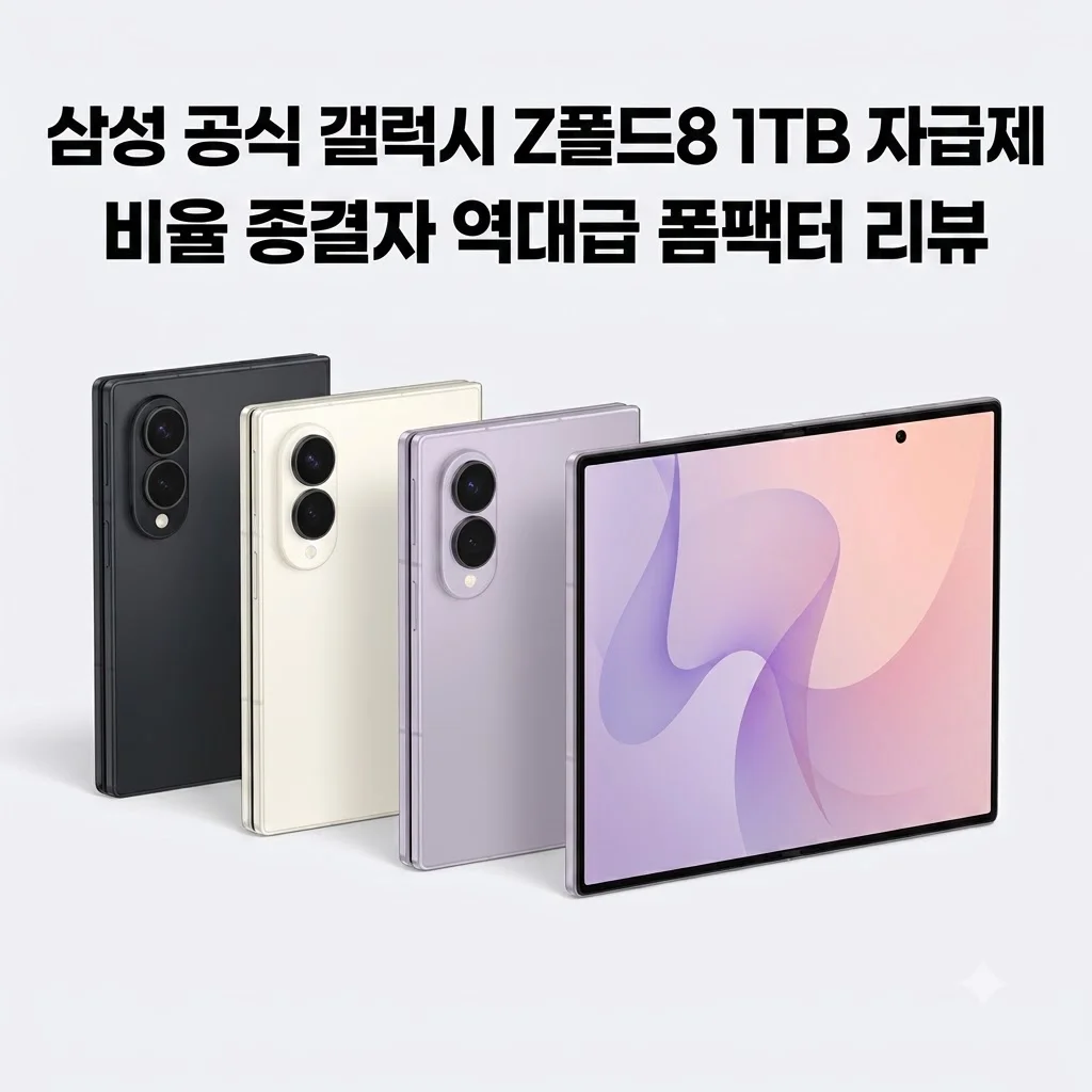 삼성 공식 갤럭시 Z폴드8 1TB 자급제 비율 종결자 역대급 폼팩터 리뷰