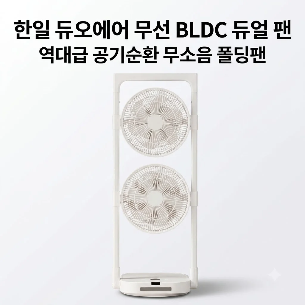 한일 무선 BLDC 듀얼 헤드 선풍기 듀오에어, 역대급 공기순환 무소음 폴딩팬 후기