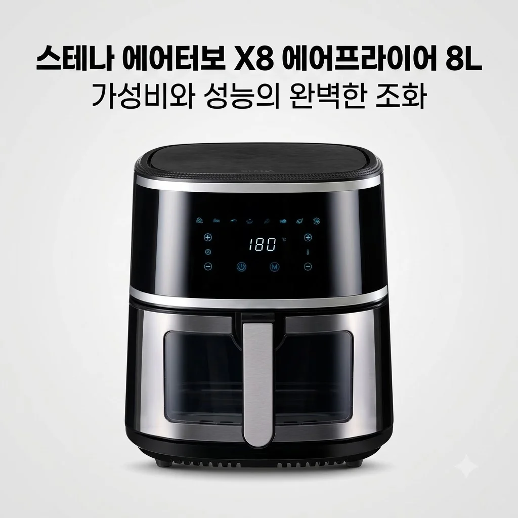 스테나 에어터보 X8 에어프라이어 8L, 가성비와 성능의 완벽한 조화
