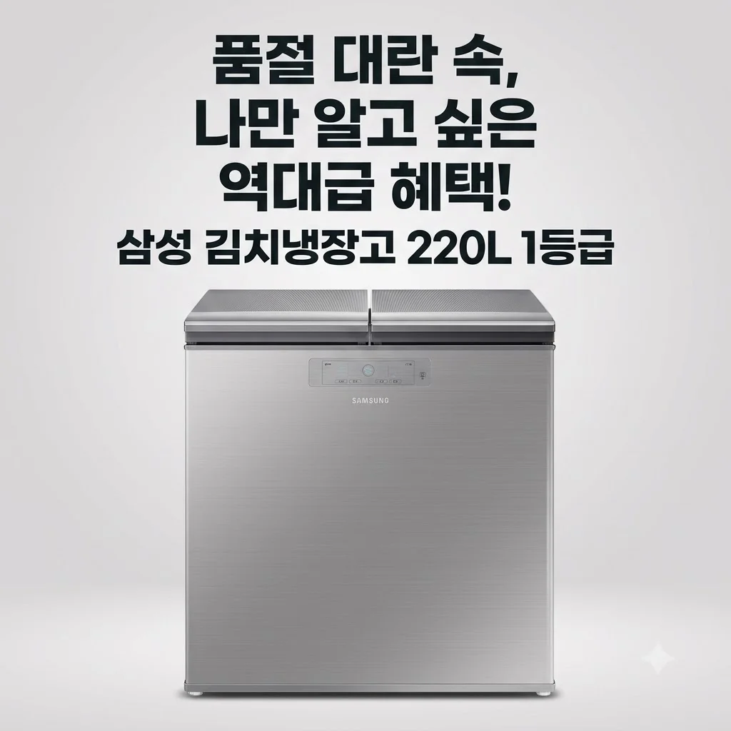 삼성 김치냉장고 뚜껑형 1등급 220리터, 품절 대란 속 나만 알고 싶은 역대급 혜택!
