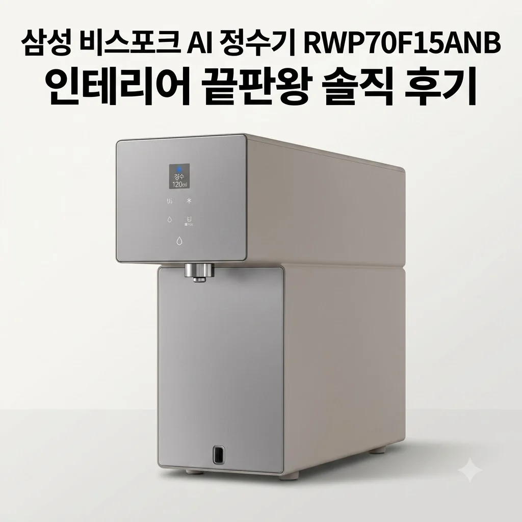 삼성 비스포크 AI 정수기 RWP70F15ANB 인테리어 끝판왕 솔직 후기