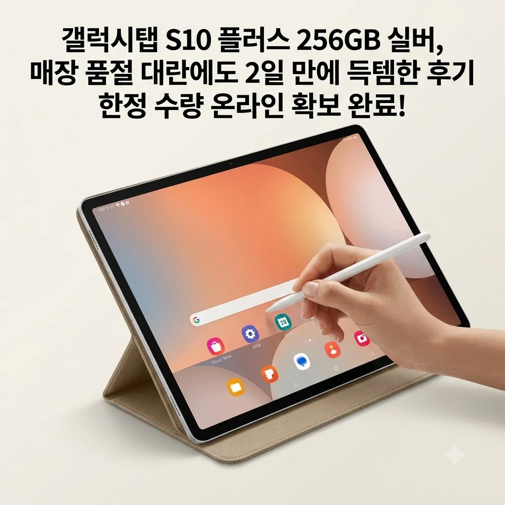갤럭시탭 S10 플러스 256GB 실버, 매장 품절 대란에도 2일 만에 득템한 후기