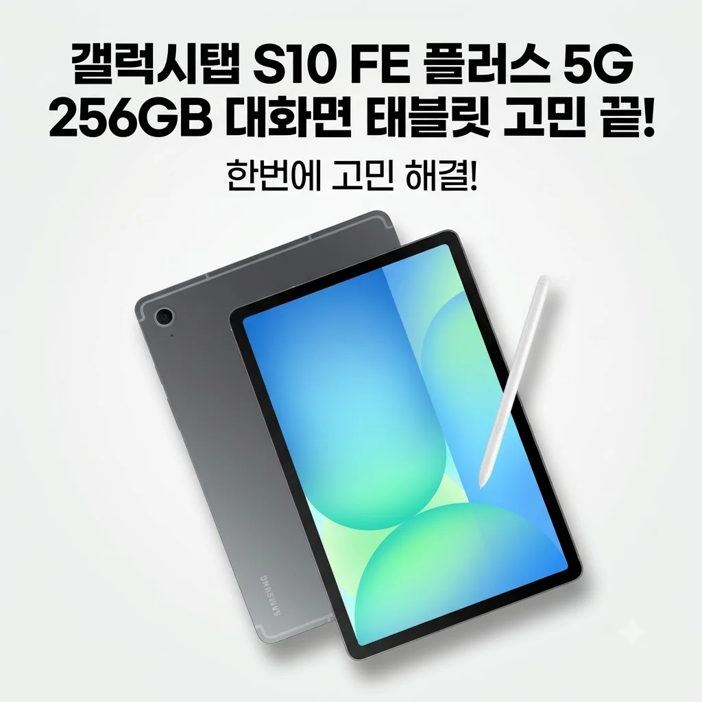 갤럭시탭 S10 FE 플러스 5G 256GB 대화면 태블릿 고민 끝!