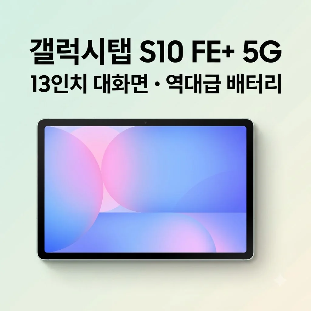갤럭시탭 S10 FE 플러스 5G 256GB, 13인치 대화면과 역대급 배터리 후기