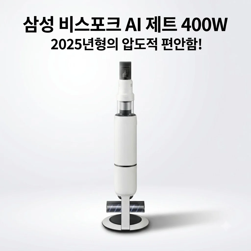 삼성 비스포크 AI 제트 400W 무선청소기, 2025년형의 압도적 편안함!