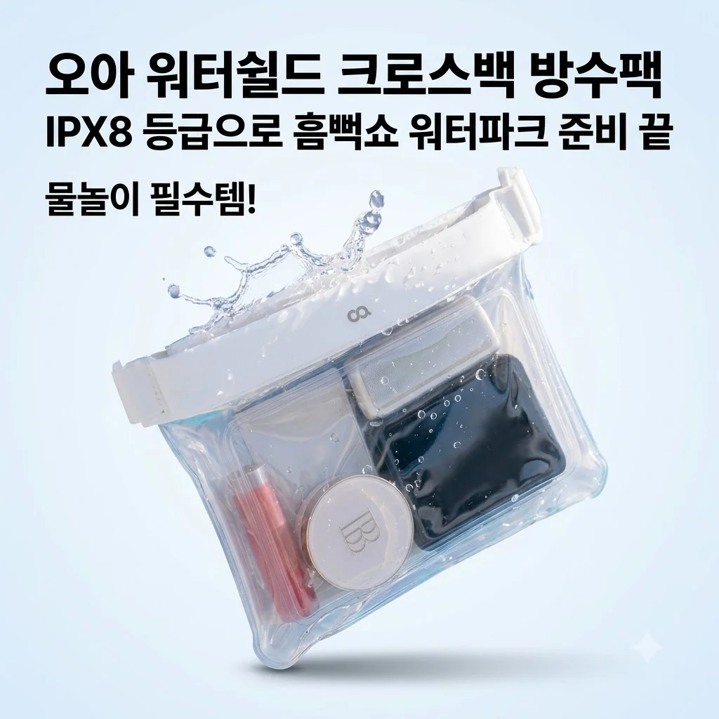 오아 워터쉴드 크로스백 방수팩 IPX8 등급으로 흠뻑쇼 워터파크 준비 끝