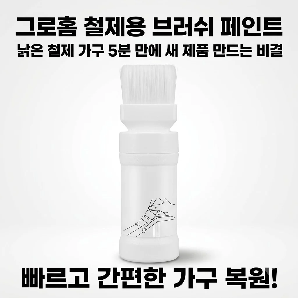 그로홈 철제용 브러쉬 페인트, 낡은 철제 가구 5분 만에 새 제품 만드는 비결