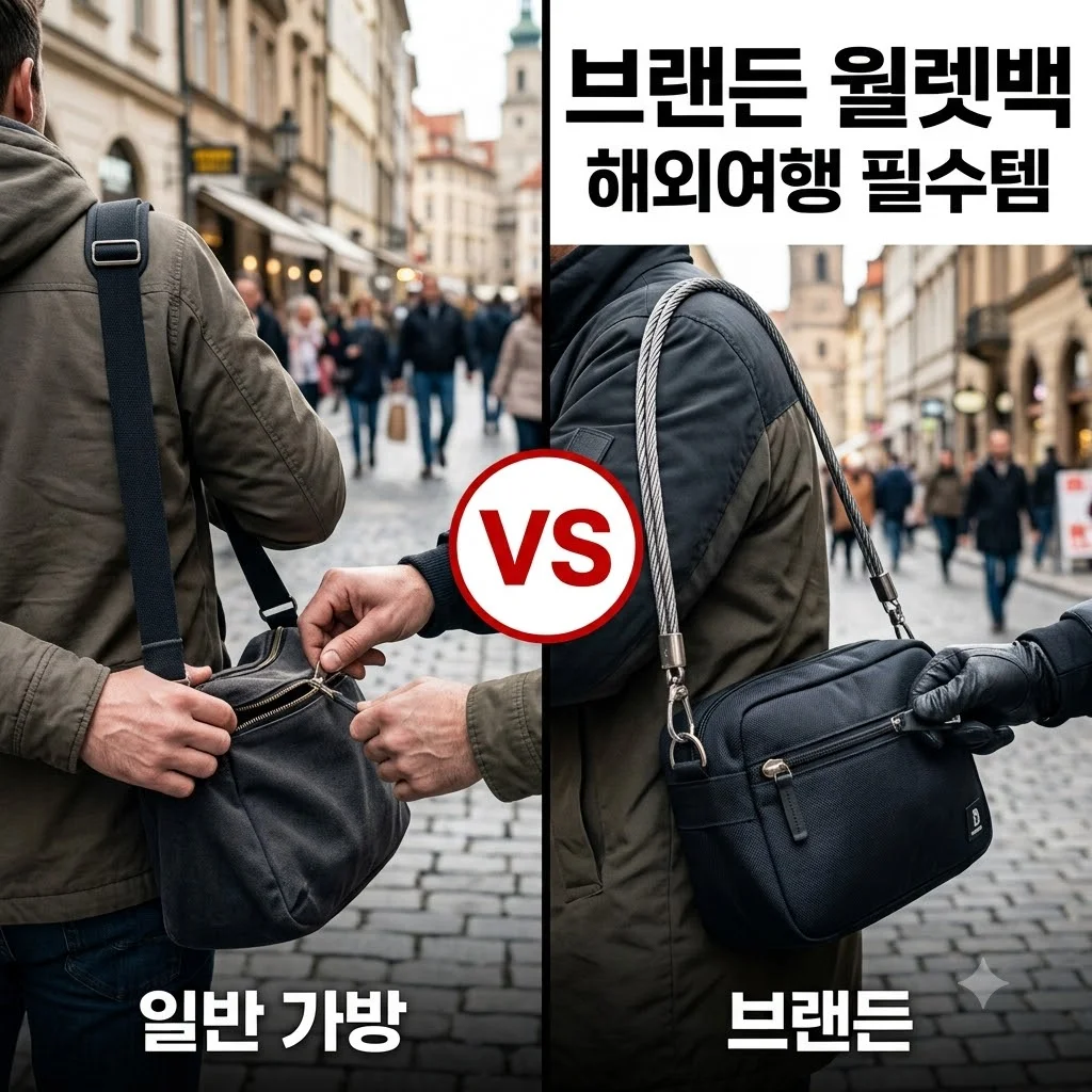 브랜든 월렛백 세이프 크로스백, 해외여행 소매치기 방지 필수템 추천