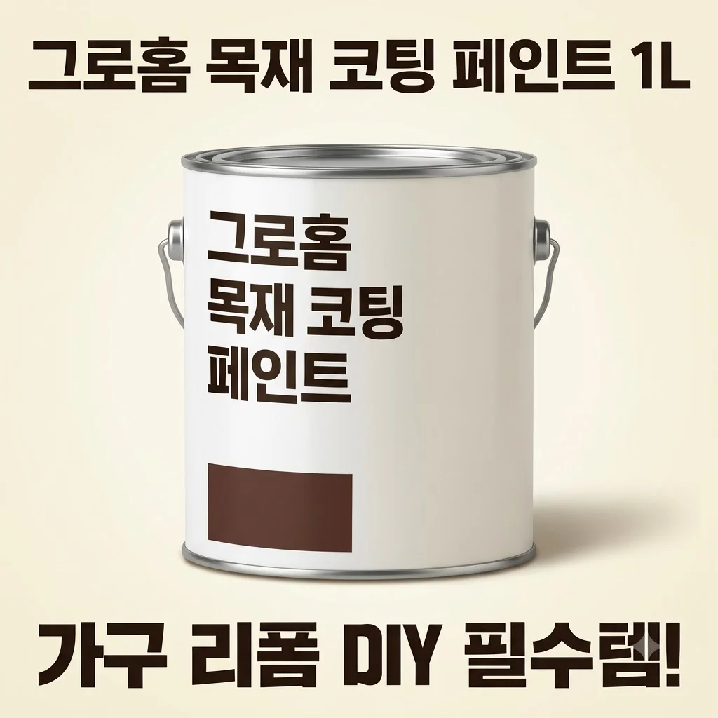 그로홈 목재 코팅 페인트 1L 가구 리폼 DIY 초보자 필수템