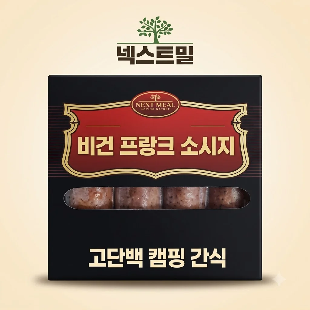 넥스트밀 비건 프랑크 소시지 고단백 식물성 캠핑 간식으로 품절 대란 예감!