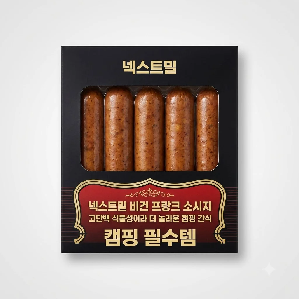 넥스트밀 비건 프랑크 소시지 고단백 식물성이라 더 놀라운 캠핑 간식