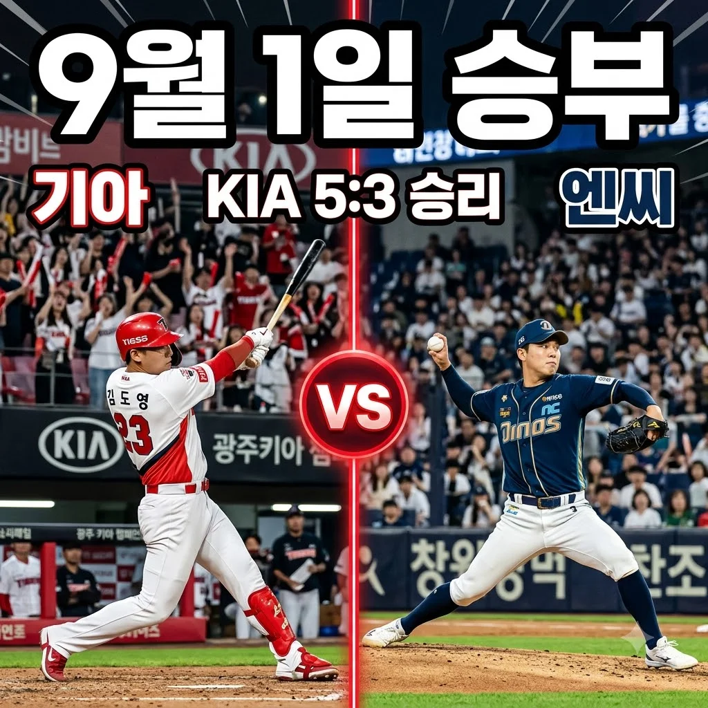 2026년 9월 1일 KIA 타이거즈 NC 다이노스 경기 결과 및 상세 분석