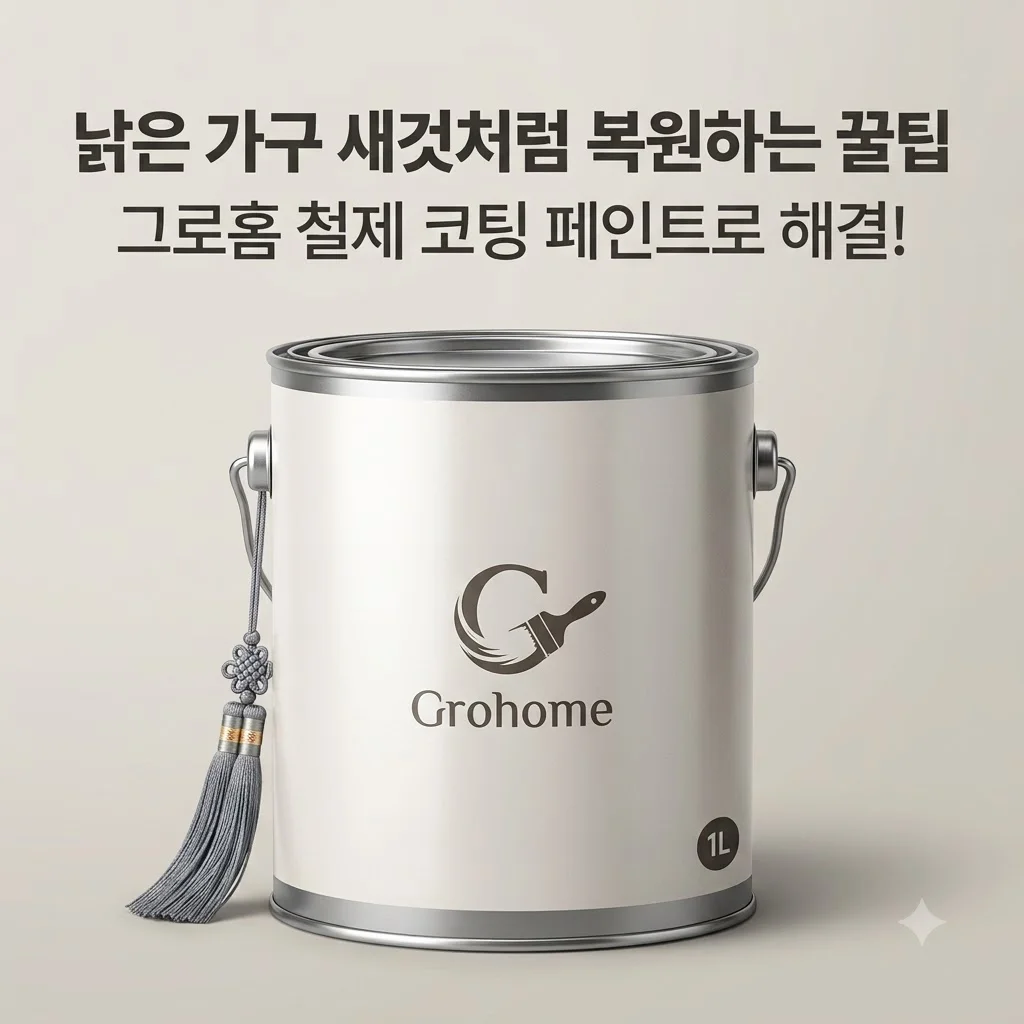 그로홈 철제 코팅 페인트 1L로 낡은 가구 새것처럼 복원하는 꿀팁