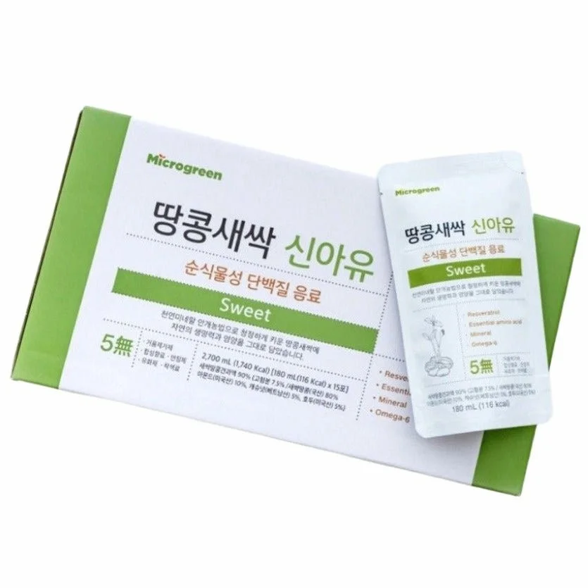 신아유 땅콩새싹두유 스위트 식물성 단백질 두유 180ml, 30개 [원산지:국산] 상세 이미지 3