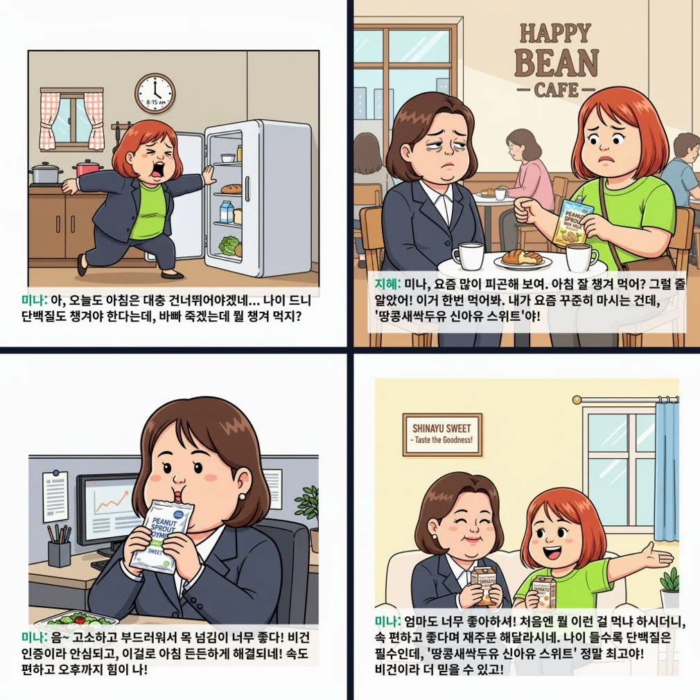 신아유 땅콩새싹두유 스위트 식물성 단백질 두유 180ml, 30개 [원산지:국산] 상세 이미지 7
