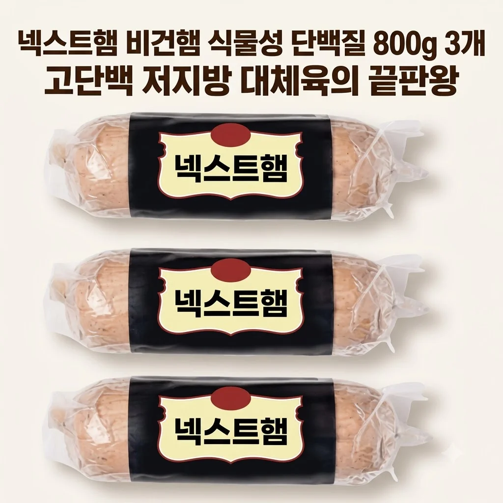 넥스트햄 비건햄 식물성 단백질 800g 3개, 고단백 저지방 대체육의 끝판왕