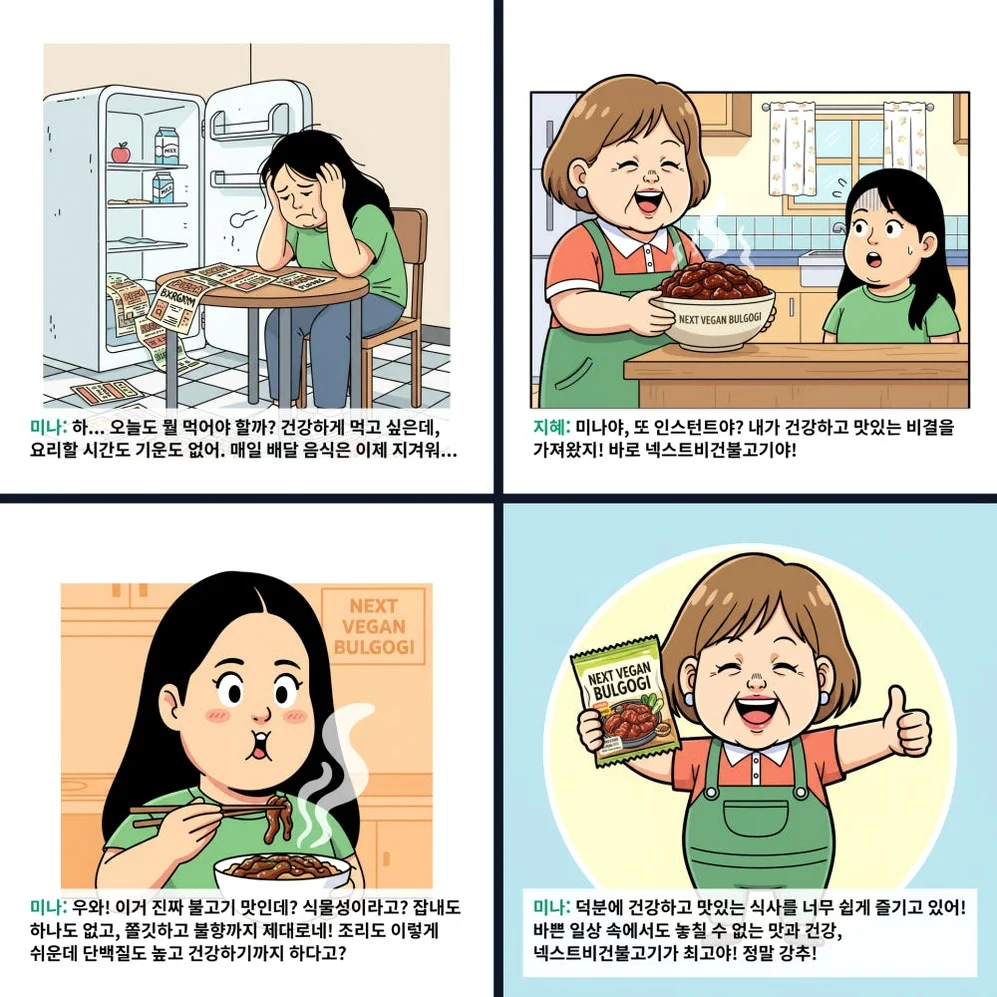넥스트 비건불고기 식물성대체육 불향직화불구이 간장직화구이 콩고기 무방부제 300g, 1개 [원산지:국산] 상세 이미지 6