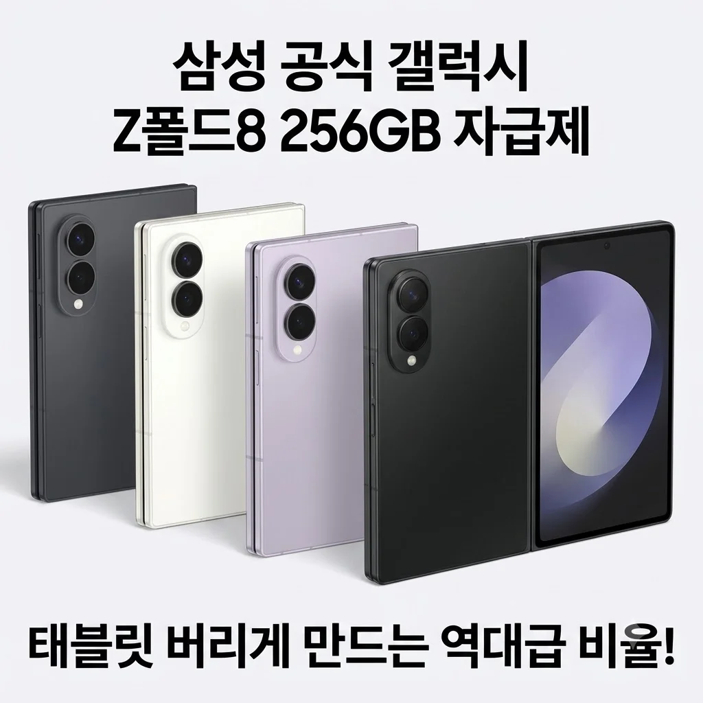 삼성 공식 갤럭시 Z폴드8 256GB 자급제, 태블릿 버리게 만드는 역대급 비율!
