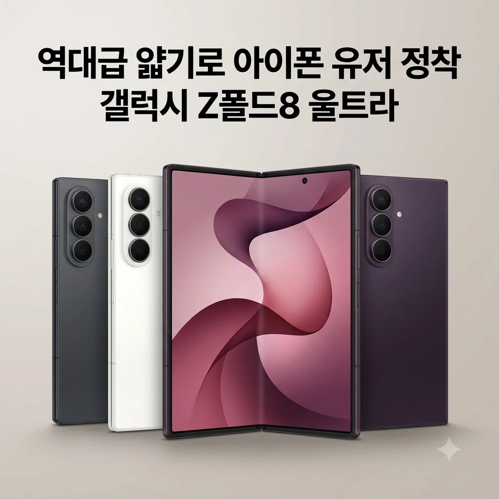 갤럭시 Z폴드8 울트라 256GB 자급제, 역대급 얇기와 성능에 아이폰 유저도 정착하다