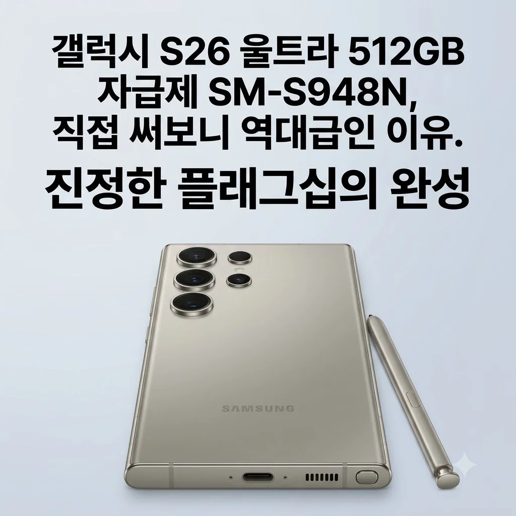 갤럭시 S26 울트라 512GB 자급제 SM-S948N, 직접 써보니 역대급인 이유