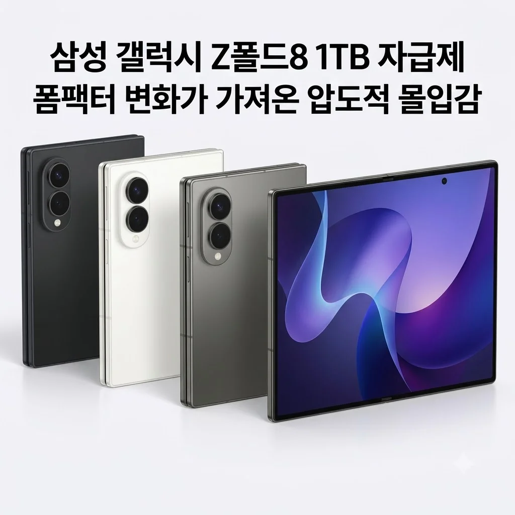 삼성 갤럭시 Z폴드8 1TB 자급제, 폼팩터 변화가 가져온 압도적 몰입감