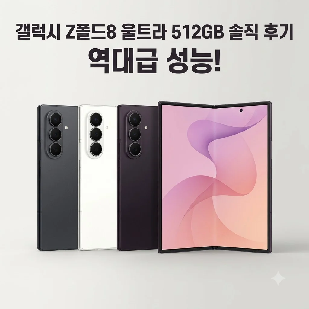 갤럭시 Z폴드8 울트라 512GB 자급제 솔직 후기, 역대급 성능!
