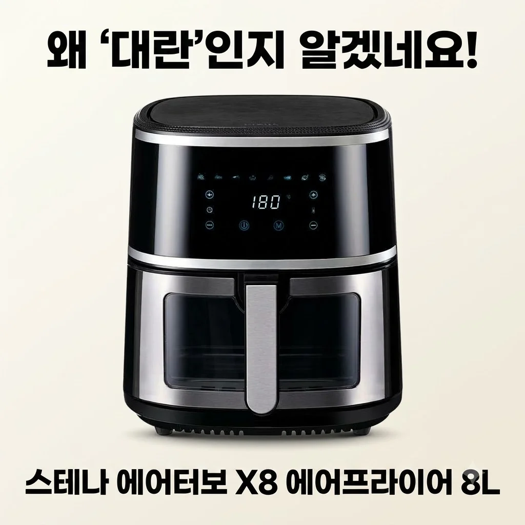 스테나 에어터보 X8 에어프라이어 8L, 직접 써보니 왜 대란인지 알겠네요