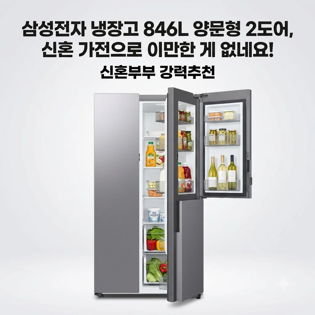 삼성전자 냉장고 846L 양문형 2도어, 신혼 가전으로 이만한 게 없네요!