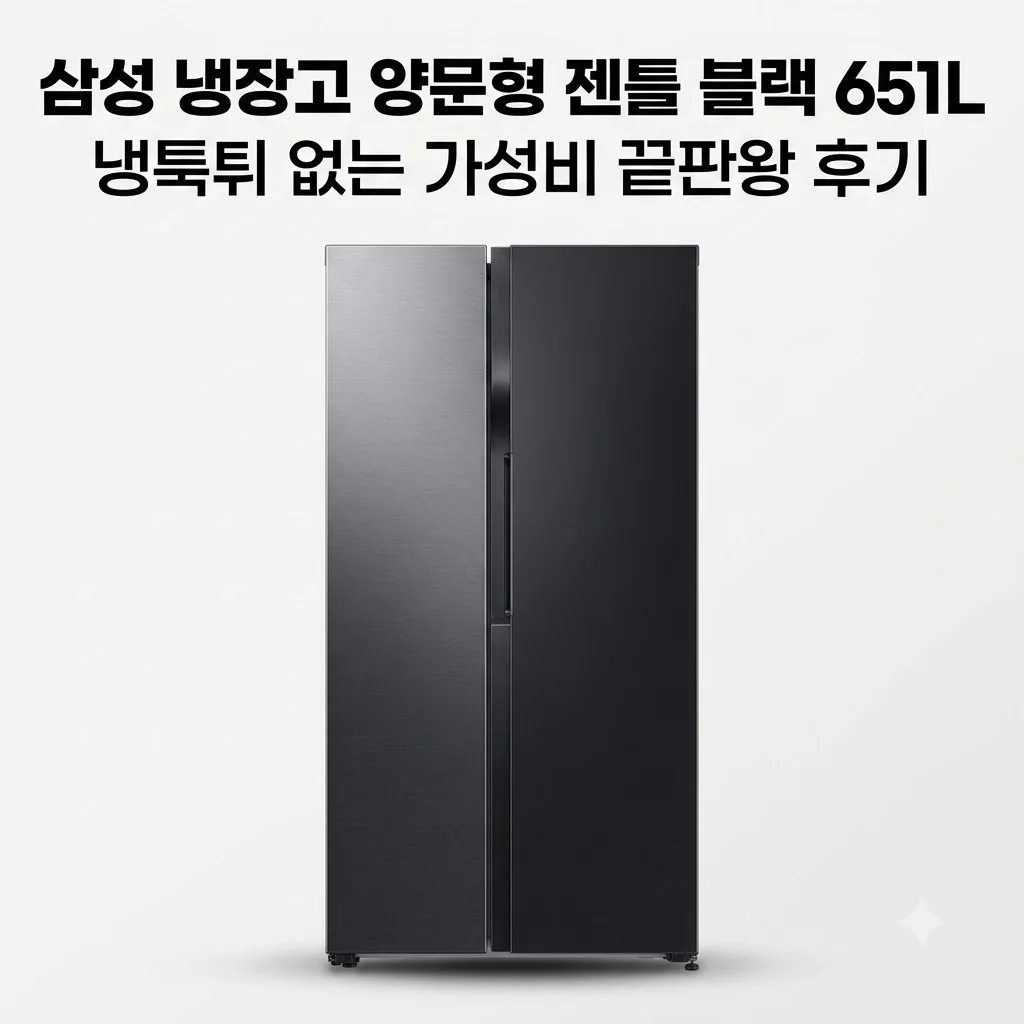 삼성 냉장고 양문형 젠틀 블랙 651L, 냉툭튀 없는 가성비 끝판왕 후기