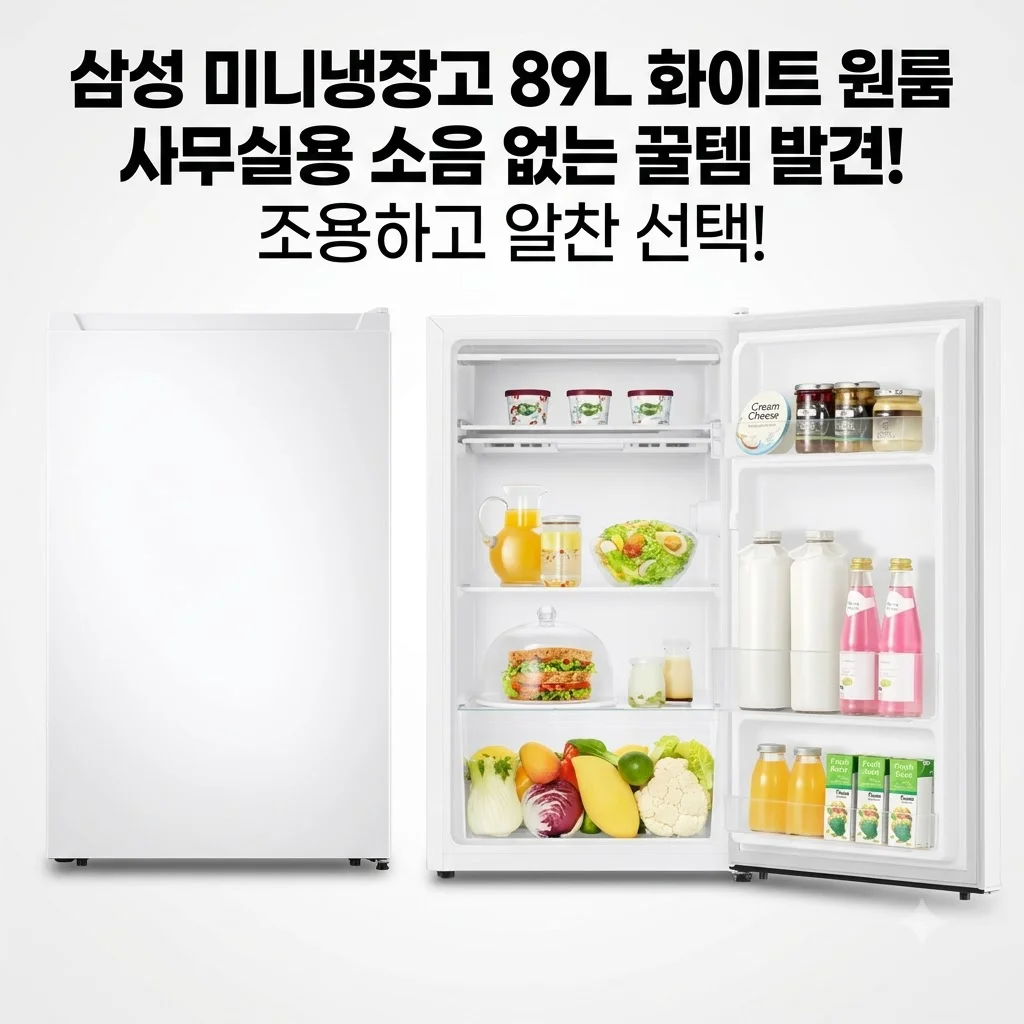 삼성 미니냉장고 89L 화이트 원룸 사무실용 소음 없는 꿀템 발견!