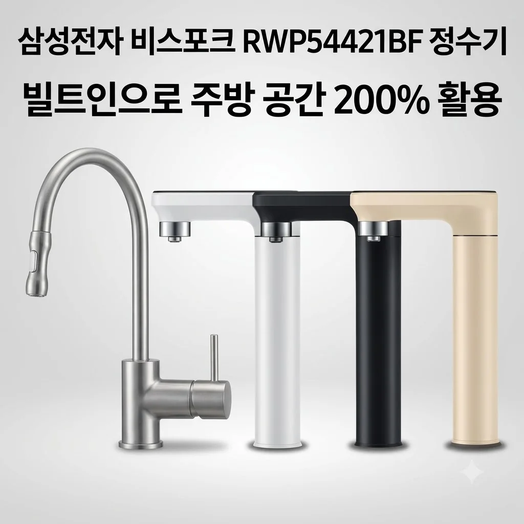 삼성전자 비스포크 RWP54421BF 정수기, 빌트인으로 주방 공간 200% 활용