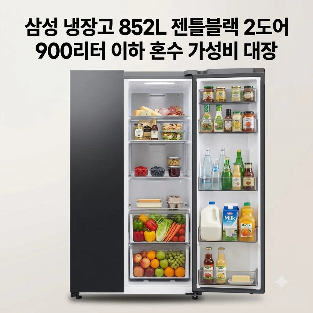 삼성 냉장고 852L 젠틀블랙 2도어, 900리터 이하 혼수 가성비 대장
