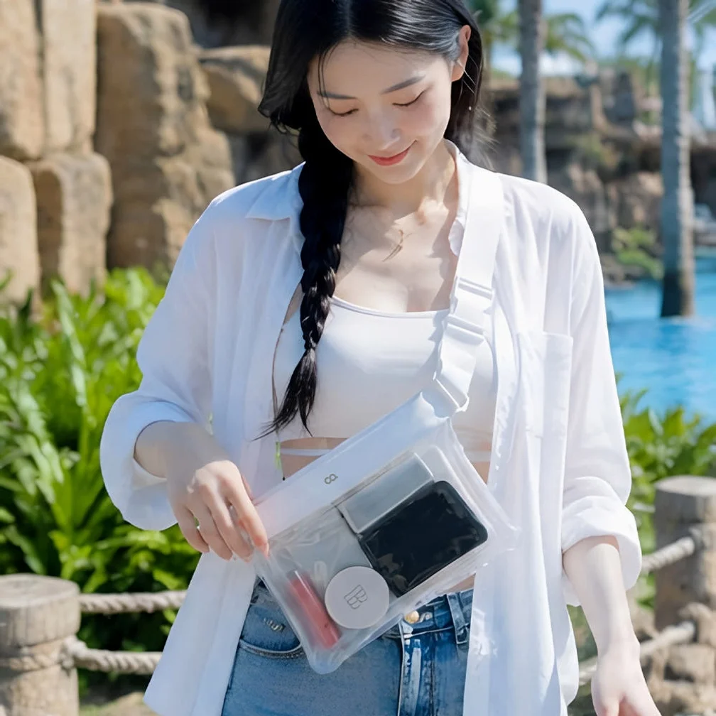오아 워터쉴드 크로스백 핸드폰 방수팩 IPX8 방수케이스 휴대폰 가방 힙색 워터파크 흠뻑쇼 상세 이미지 3