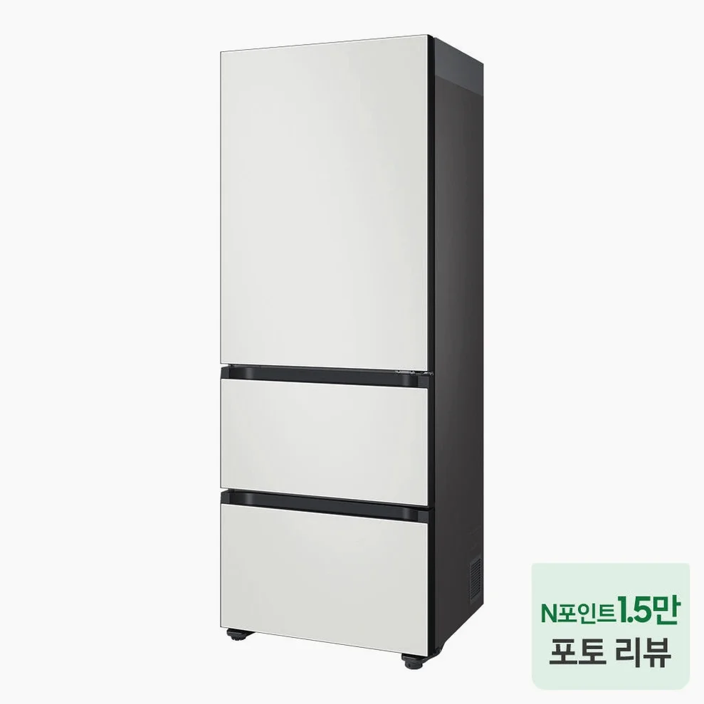 삼성 비스포크 김치냉장고 3도어 313L 키친핏 RQ33DB74D201 코타화이트 상세 이미지 4