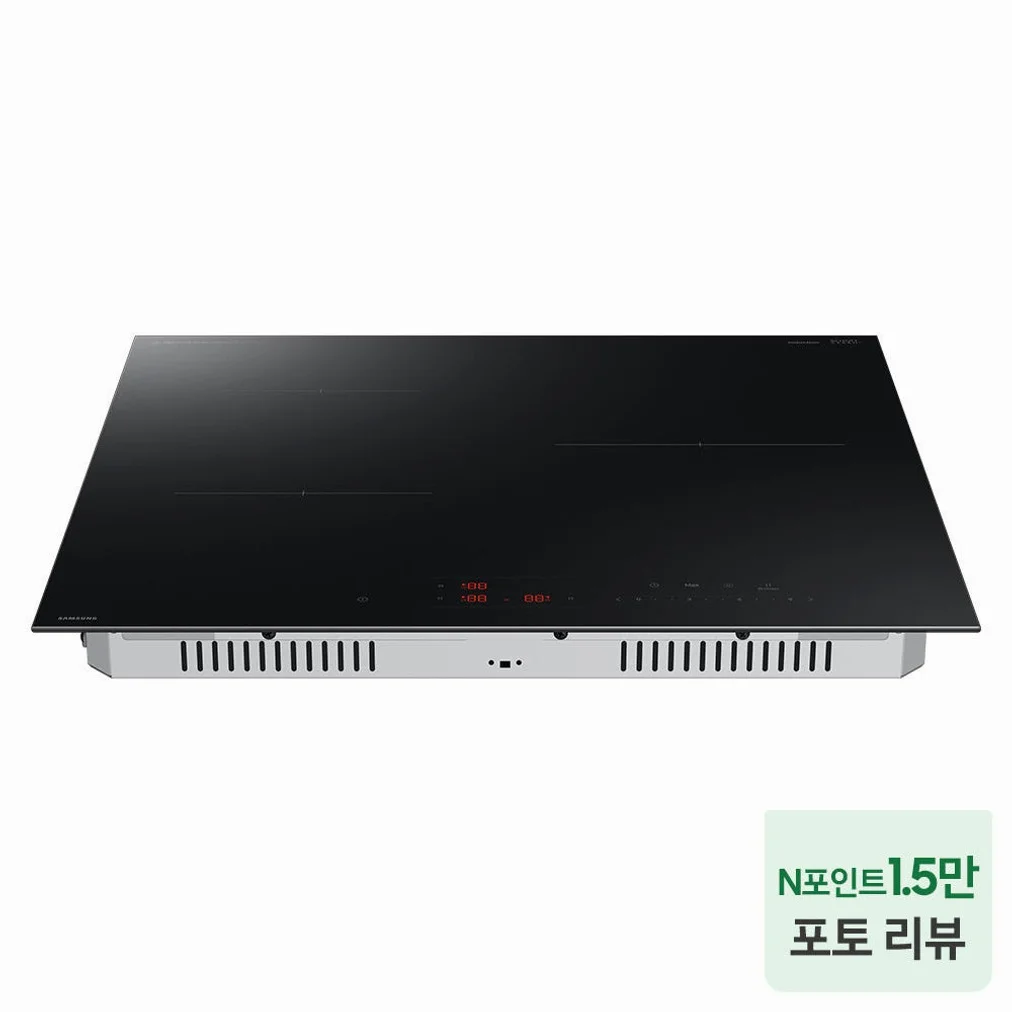 삼성 인덕션 전기레인지 NZ63DG403CFK 3구 빌트인 프레임리스 슬림핏 블랙 상세 이미지 2