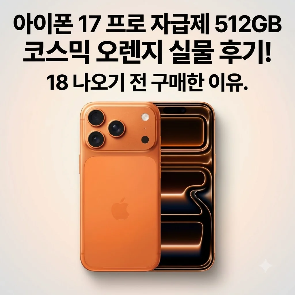 아이폰 17 프로 자급제 512GB 코스믹 오렌지 실물 후기! 18 나오기 전 구매한 이유