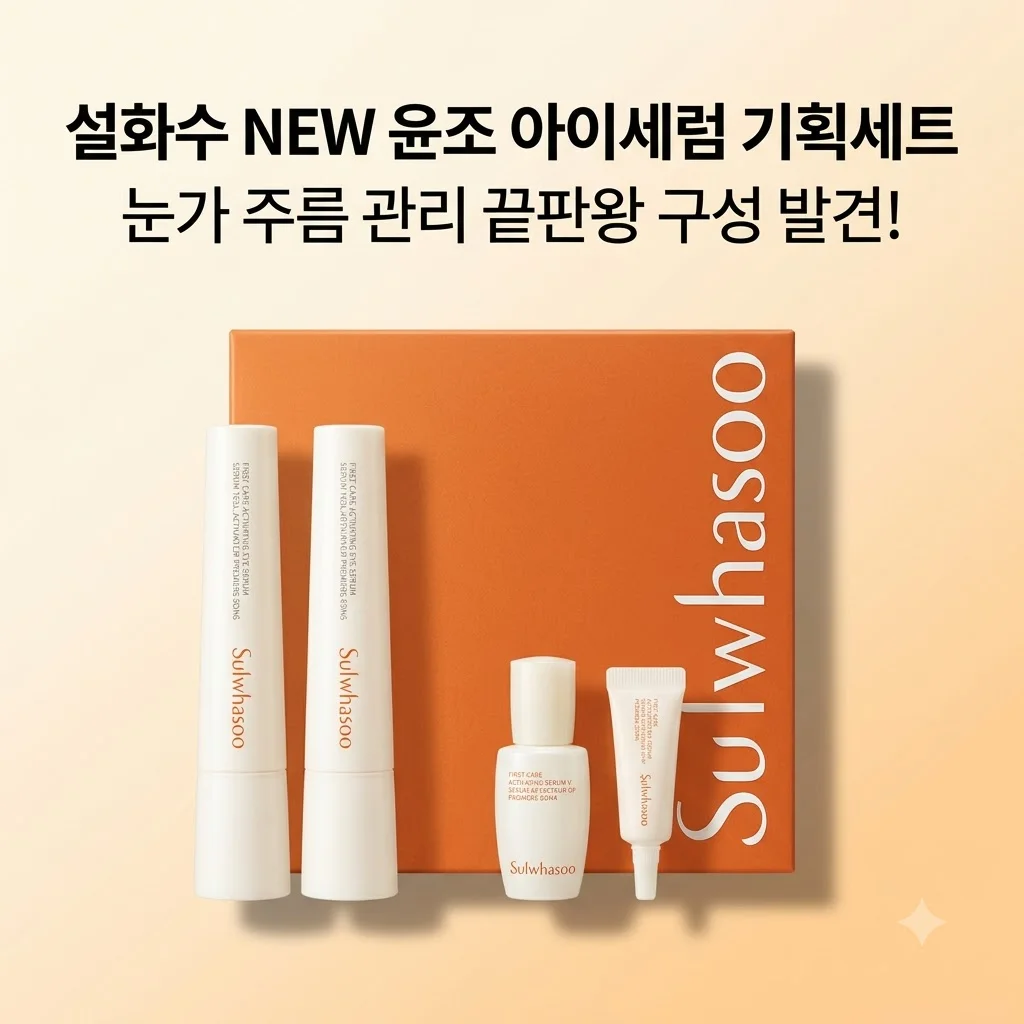 설화수 NEW 윤조 아이세럼 기획세트, 눈가 주름 관리 끝판왕 구성 발견!